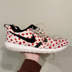 Nike White and Red Polka Dot Sneakers 10